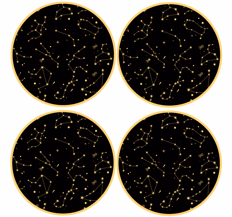 Celestial pattern elements podstavek za kozarce - TenStickers