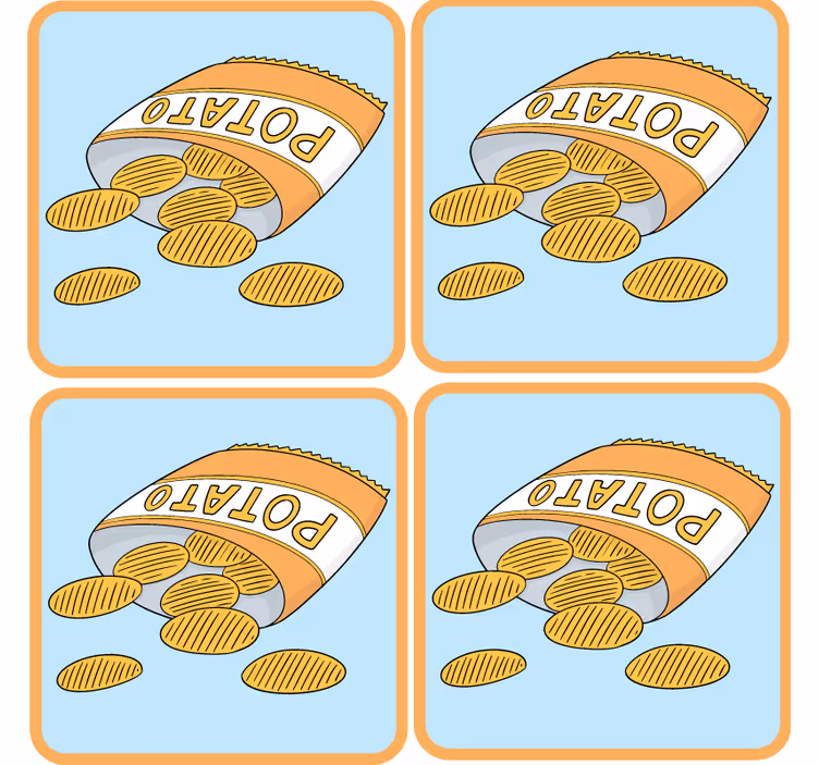 Snack bag illustration podstavek za kozarce geeky - TenStickers
