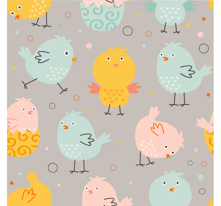 Whimsical colorful birds geeky podstavek za kozarce - TenStickers