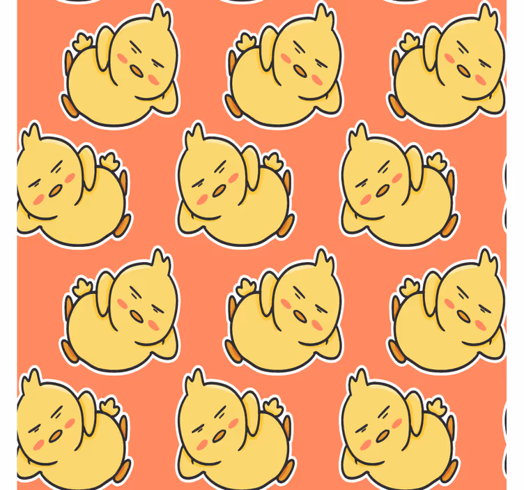 Charming yellow chicks pattern podstavek za kozarce - TenStickers