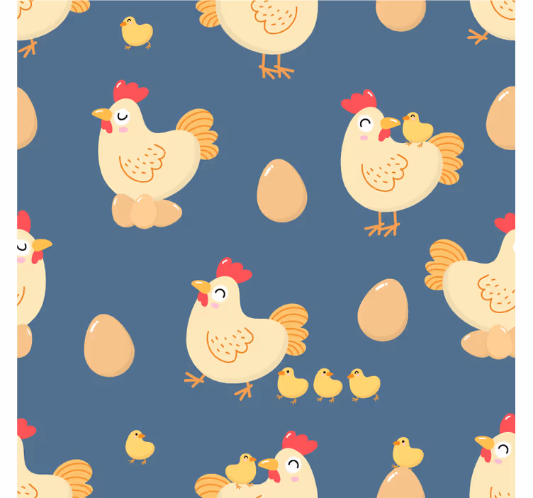 Igrajčeče kokoši z jajci geekovski podstavek za kozarce - TenStickers