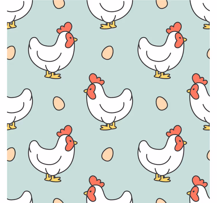 Podstavke za kozarce sodobni motiv piščancev in jajc - TenStickers
