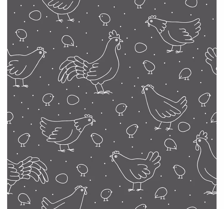 Hen and chick patterns podstavki za kozarce vintage - TenStickers