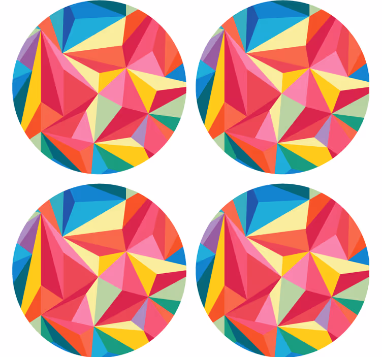 Vibrant geometric patterns podstavki s teksturnim učinkom - TenStickers