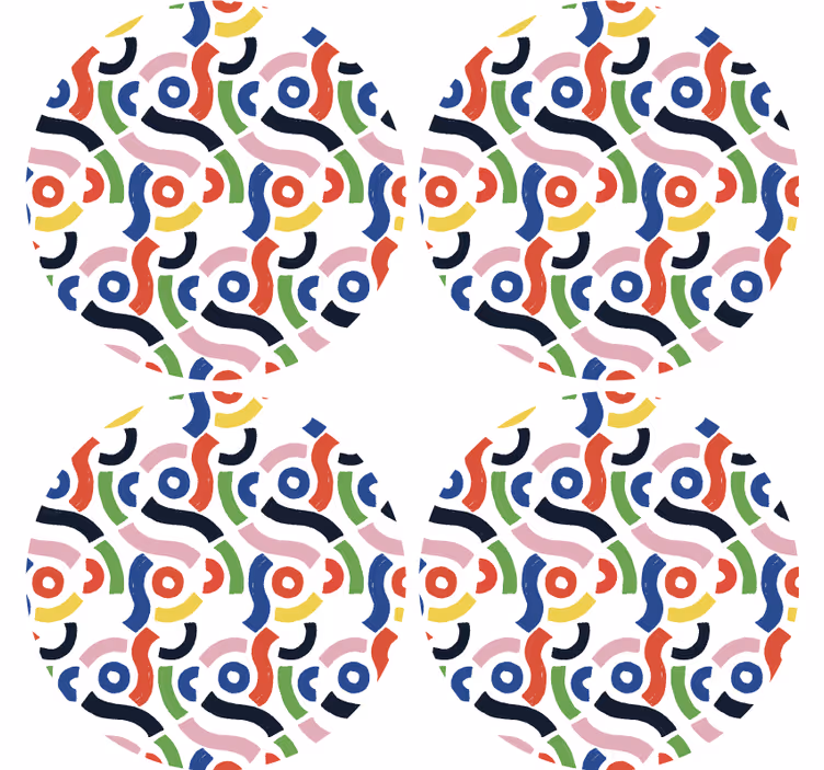 Colorful abstract patterns podstavki z teksturo - TenStickers