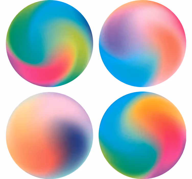 Colorful swirling patterns podstavki s teksturnim učinkom - TenStickers