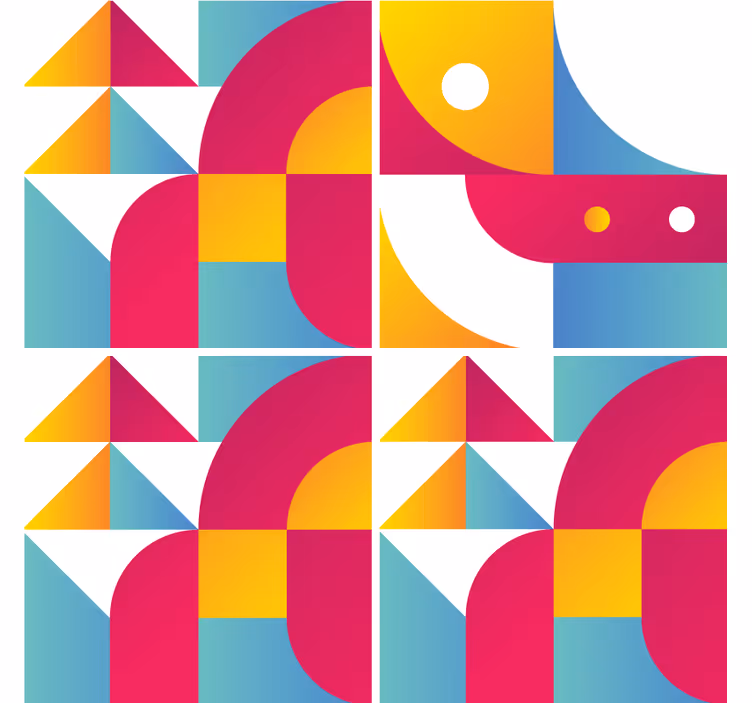 Geometric shape patterns podstavki s teksturnim učinkom - TenStickers