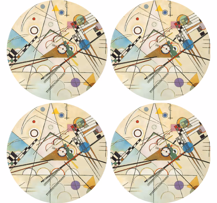 Geometric circular motif podstavki s teksturnim učinkom - TenStickers