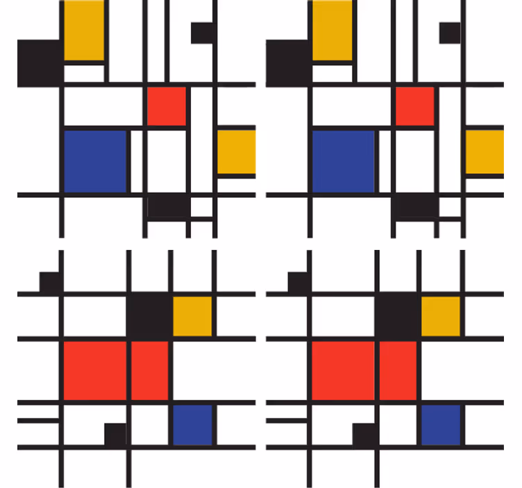 Geometric pattern blocks podstavki za kozarce sodobni - TenStickers