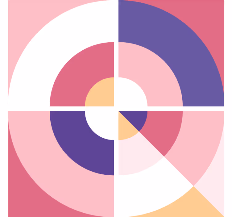Geometric colorful shapes podstavki za kozarce sodobni - TenStickers