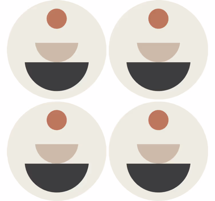 Slojevite krožne oblike geeky podstavek za kozarce - TenStickers
