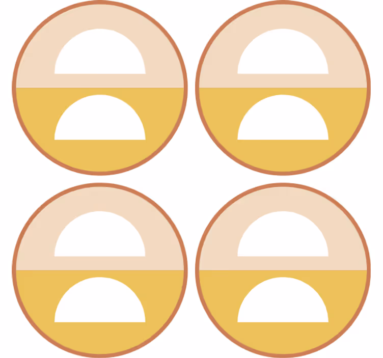 Geometric half circles geeky podstavek za kozarce - TenStickers