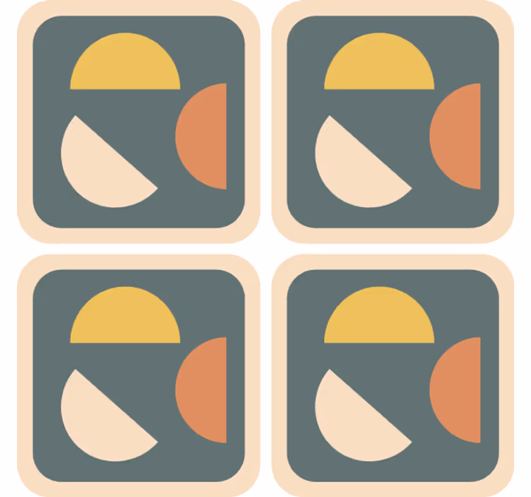 Geometric color shapes geeky podstavek za kozarce - TenStickers