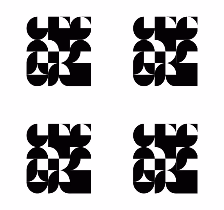 Geometric monochrome patterns podstavki za kozarce - TenStickers