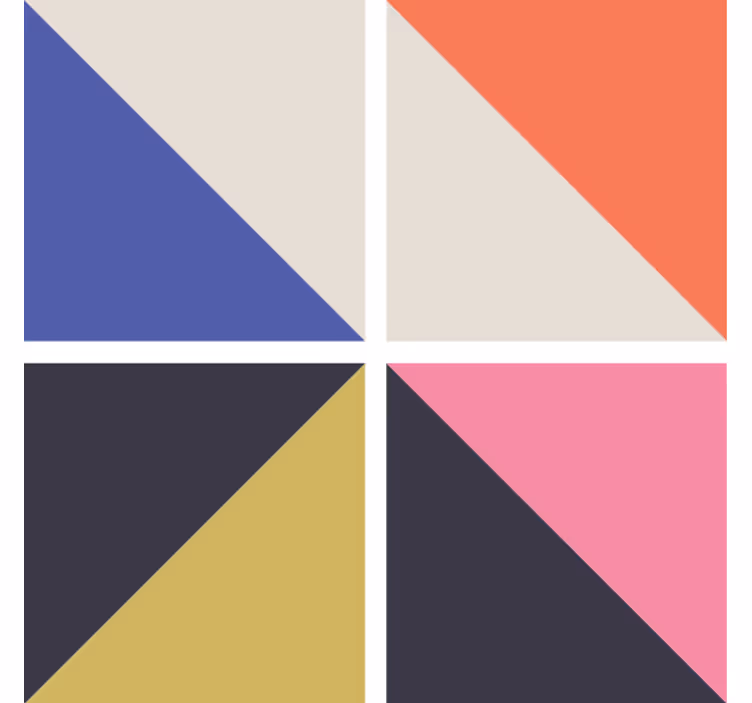 Geometrijski večbarvni koti Podstavki s teksturnim učinkom - TenStickers