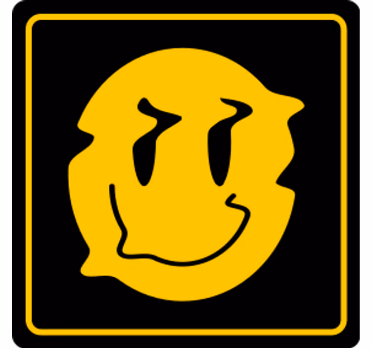 Podstavek za kozarce geeky ikona nasmejanega obraza - TenStickers