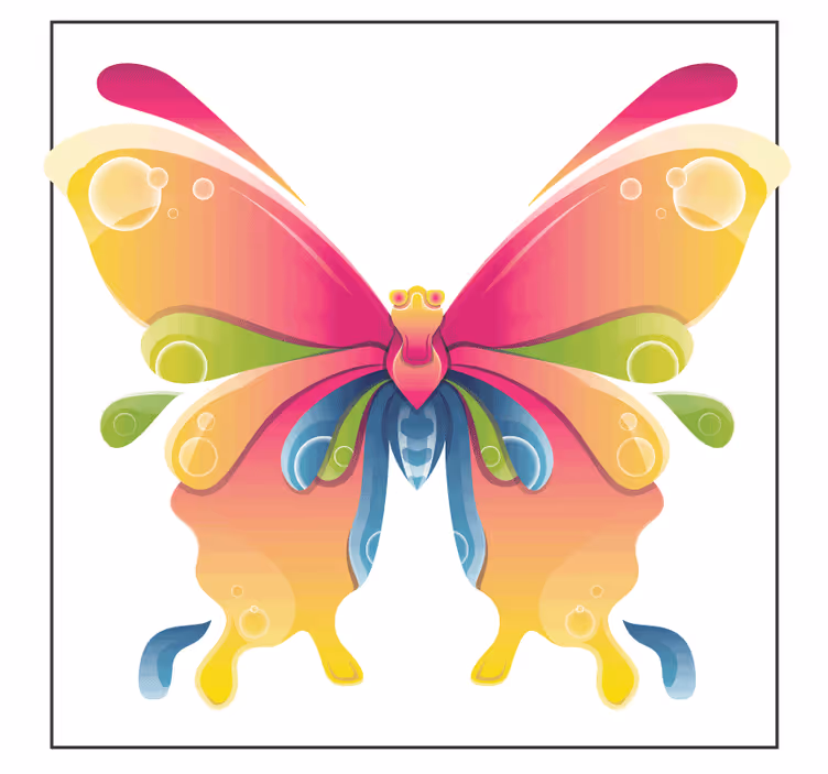 Colorful butterfly artwork podstavek za kozarce - TenStickers