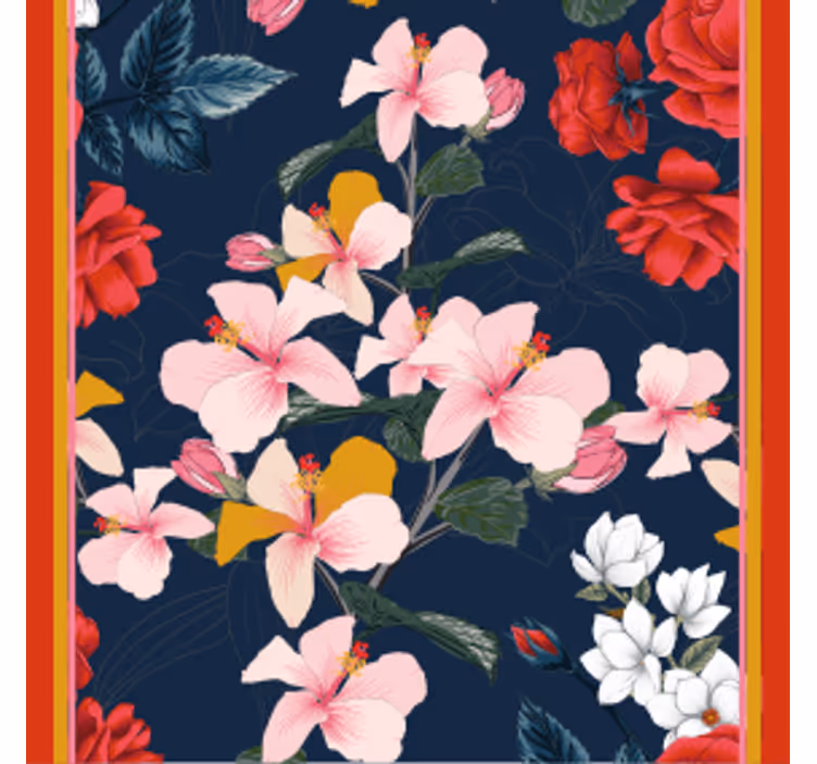 Floral tropical pattern geeky podstavek za kozarce - TenStickers