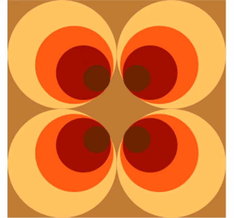 Circular warm gradient pattern podstavki z teksturo - TenStickers