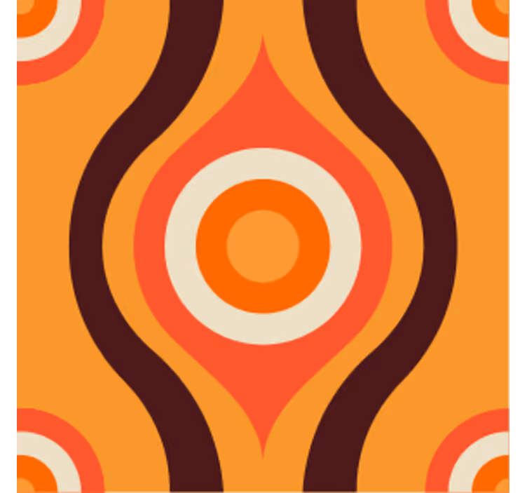 Retro circular pattern geeky podstavek za kozarce - TenStickers