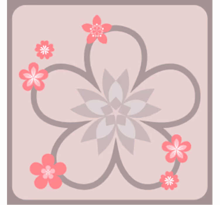 Floral elegant pattern sodobni podstavki za kozarce - TenStickers