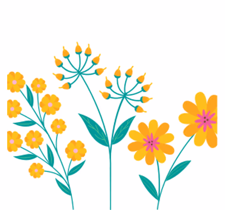 Vibrant blossom composition podstavek za kozarce - TenStickers