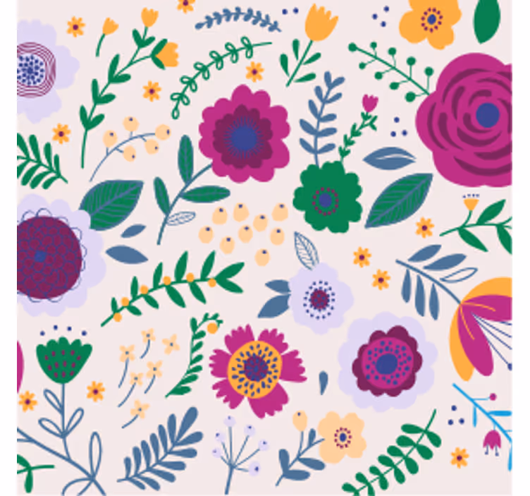 Colorful floral composition podstavek za kozarce - TenStickers