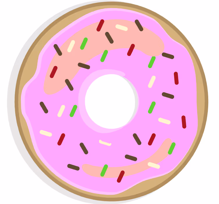 Pink frosted dessert geeky podstavek za kozarce - TenStickers