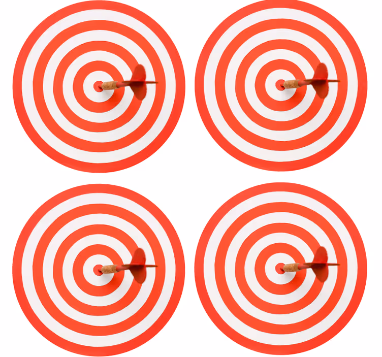 Dartboard spiral pattern geeky podstavek za kozarce - TenStickers