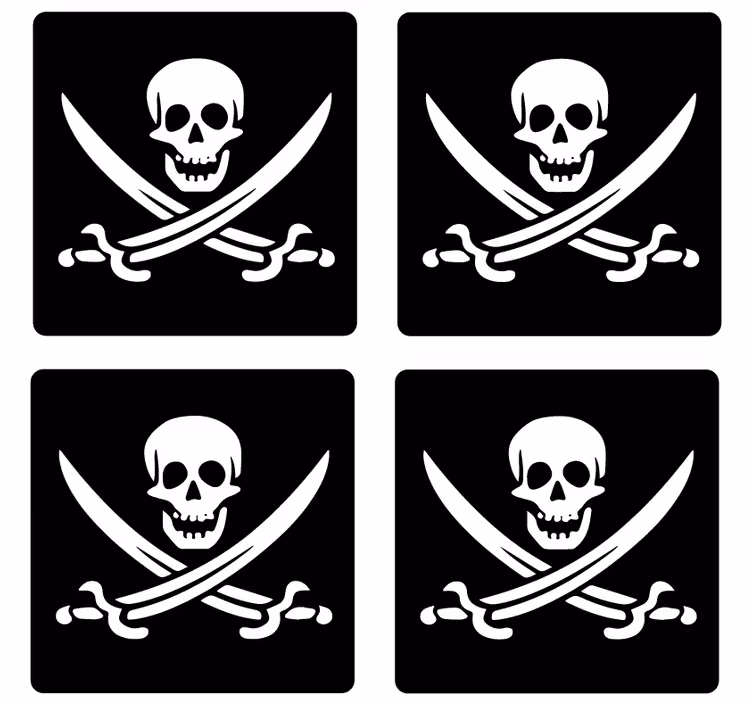 podloga za pirate jolly roger geek - TenStickers