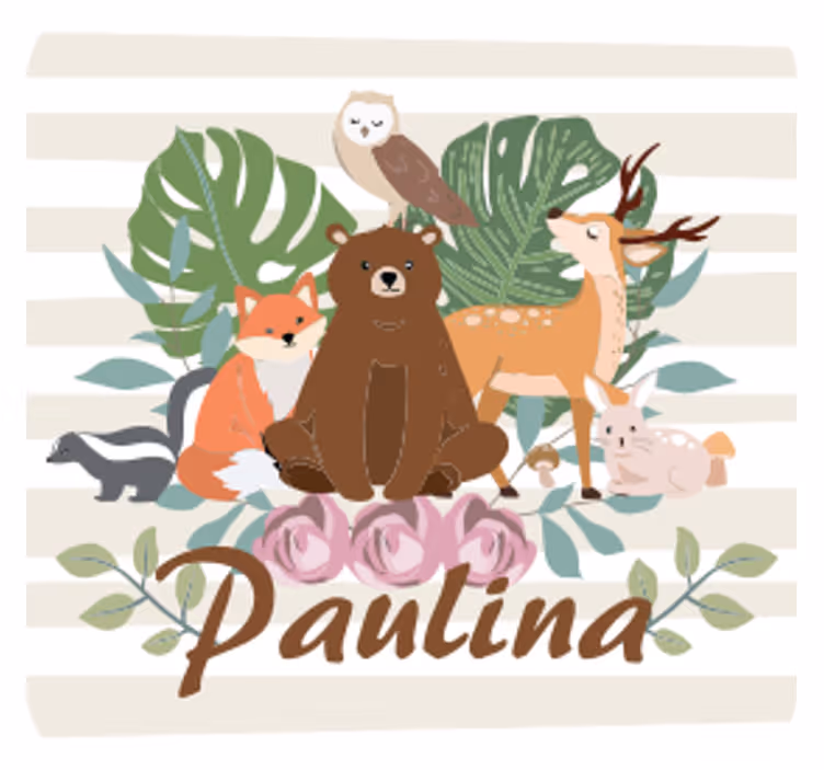 Cute animal gathering personalizirani podstavki - TenStickers