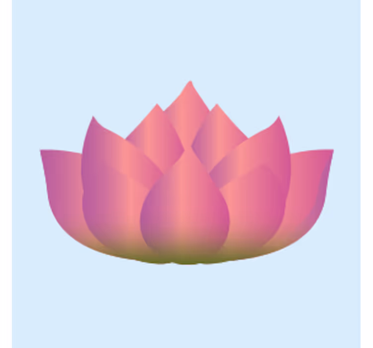 Lotus flower blooming geeky podstavek za kozarce - TenStickers