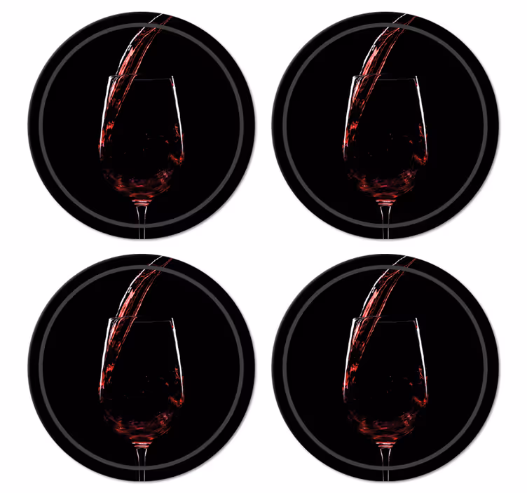 Skodelica za rdeče vino vintage podstavek - TenStickers