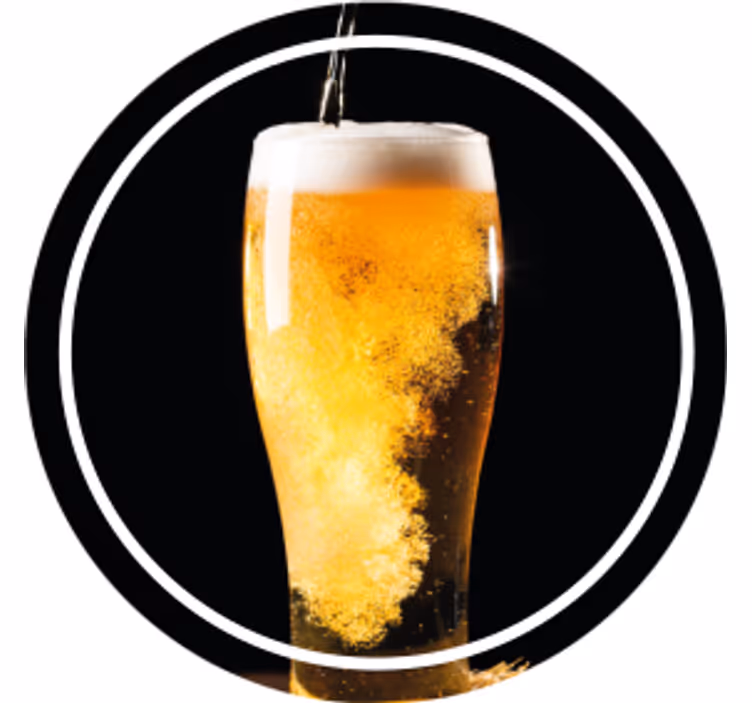 Bubbly beer in glass podstavek za kozarce - TenStickers