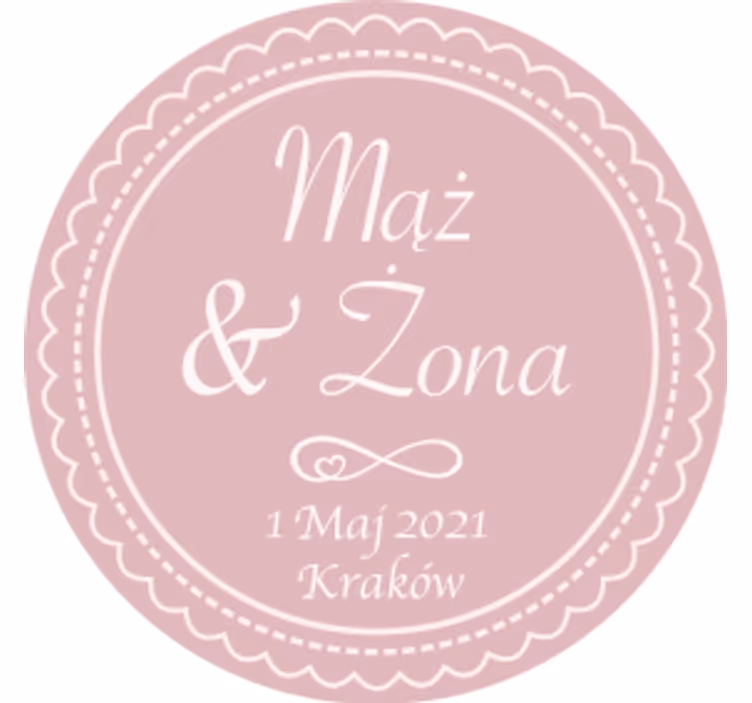 Elegant pink circular design podstavki za poročna - TenStickers