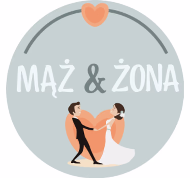 Smešen poročni podstavek za plesni par - TenStickers