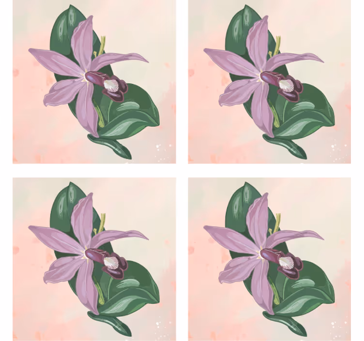 Elegant orchid blossom sodobni podstavki za kozarce - TenStickers