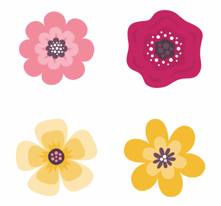 Vibrant floral patterns podstavek za kozarce - TenStickers