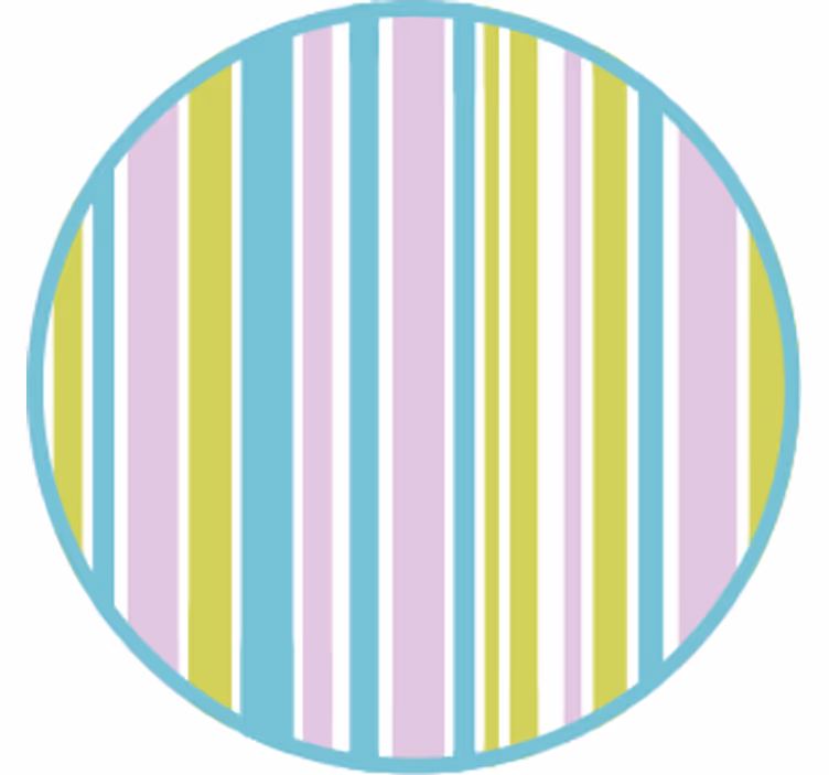 Colorful striped circle podstavki s teksturnim učinkom - TenStickers