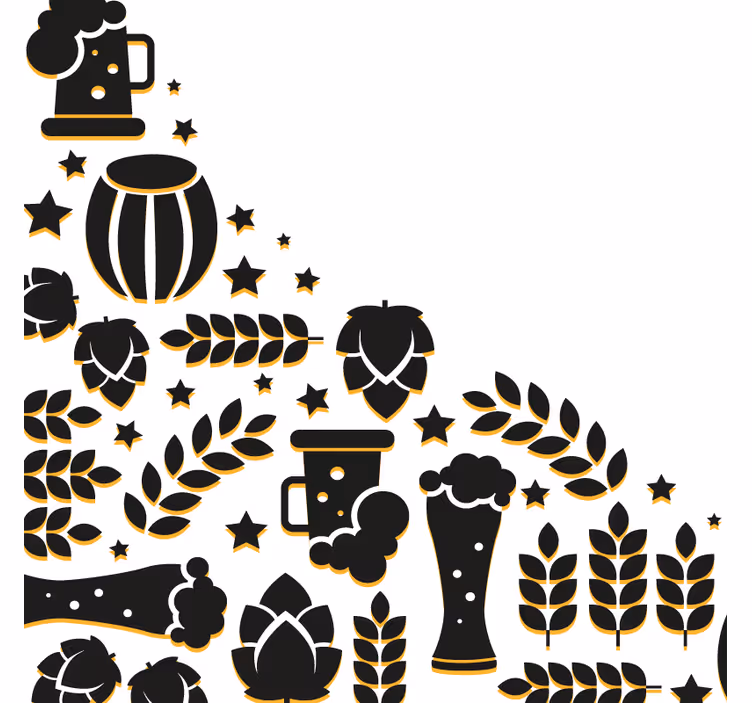 Različni simboli na podstavki za belo pivo - TenStickers