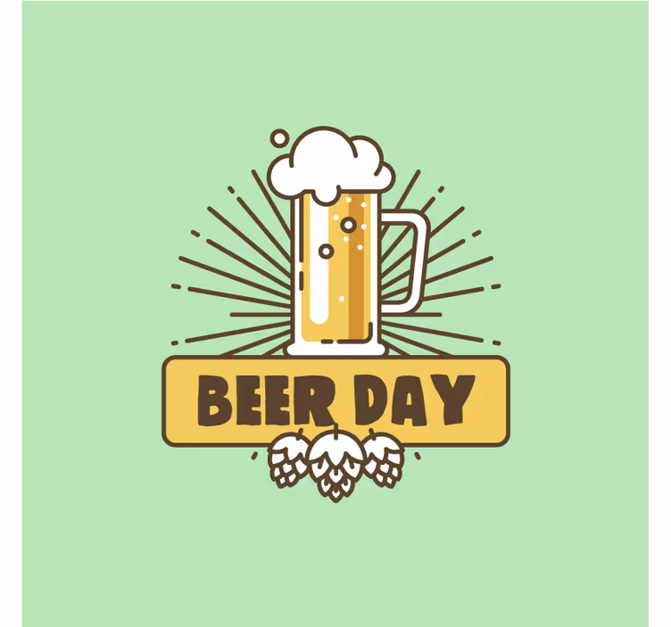 Beer mug celebration s podstavkom za kozarce - TenStickers