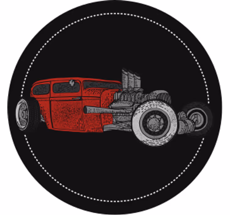 Classic hot rod illustration podstavki za kozarce - TenStickers