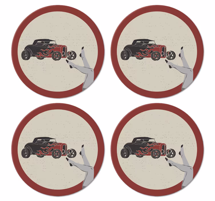 Dekliške noge in avtomobilski podstavek za avtomobile - TenStickers