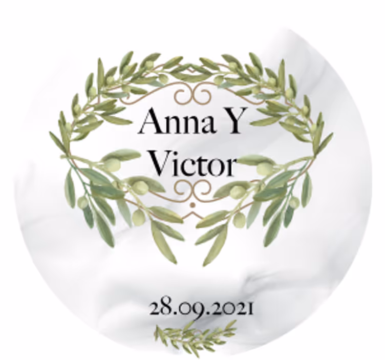 Olive wreath emblem podstavki za poročna slovesnost - TenStickers