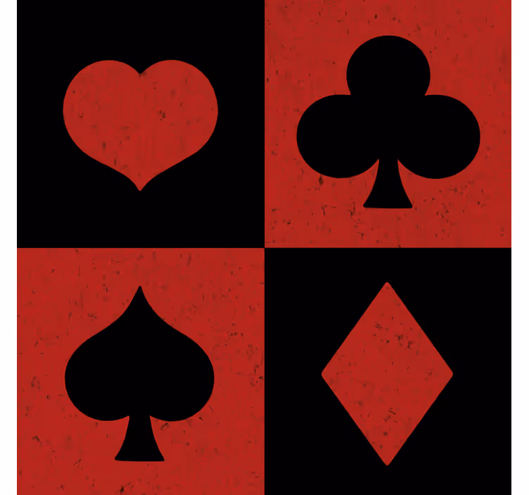 Card symbols patch geeky podstavek za kozarce - TenStickers