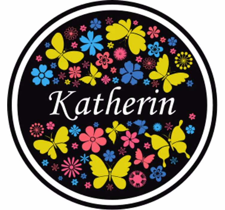 Floral butterfly personalization personalizirani podstavki - TenStickers