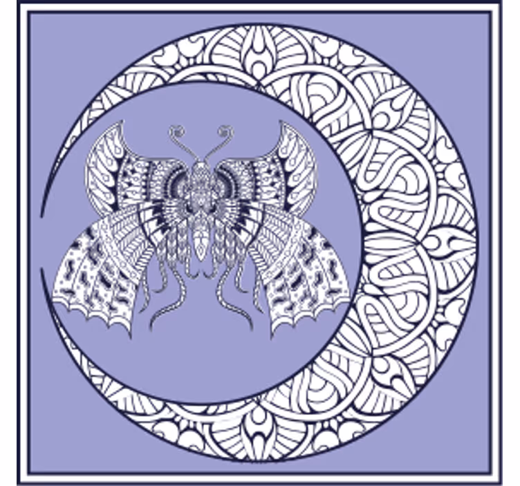 Complex butterfly emblem podstavek za kozarce - TenStickers