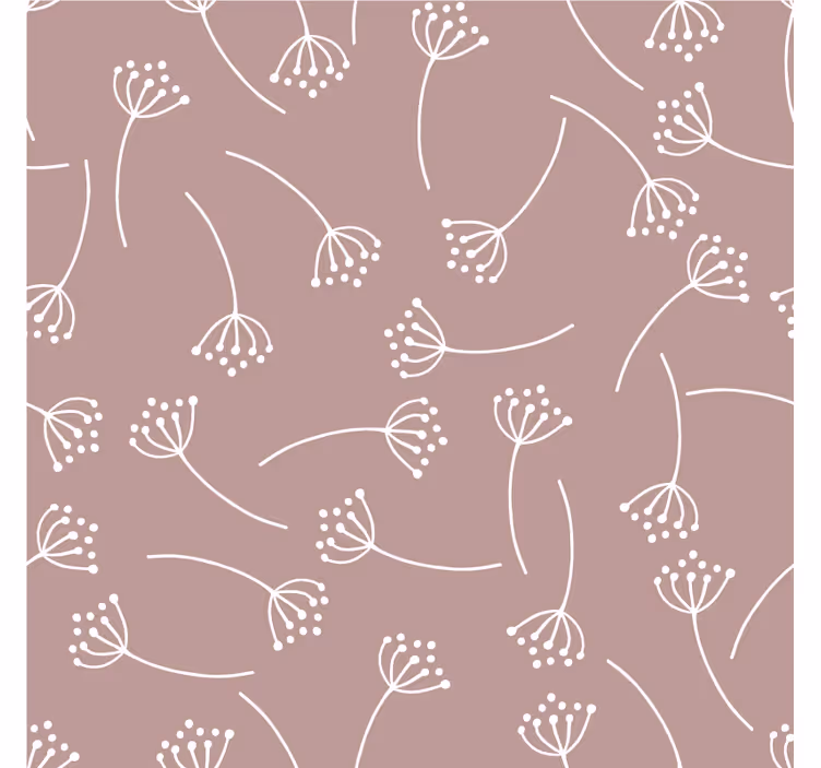 Floral line art motif podstavki s teksturnim učinkom - TenStickers