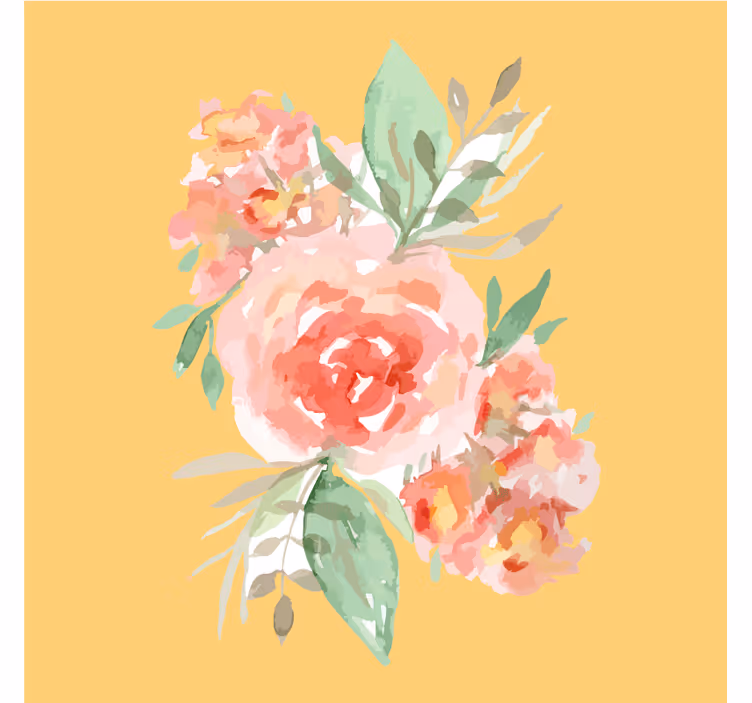Floral watercolor bouquet podstavki za kozarce - TenStickers