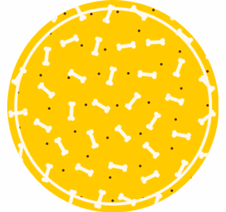 Bone pattern round geeky podstavek za kozarce - TenStickers